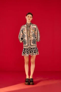 Farm Rio Romantic Garden Lenzing™ Ecovero™ Viscose Mini Dress -Colorful Wear Store 301785 04