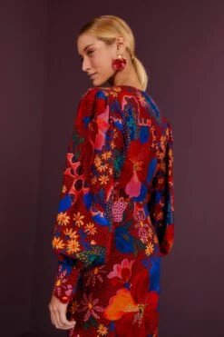 Farm Rio Red Wild Life Mini Dress -Colorful Wear Store 301790 04 1