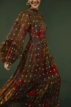 Farm Rio Black Rainforest Maxi Dress -Colorful Wear Store 301812 03