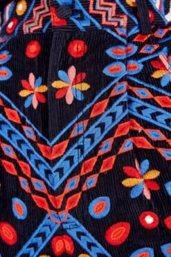 Farm Rio Embroidered Corduroy Pants -Colorful Wear Store 301854 04