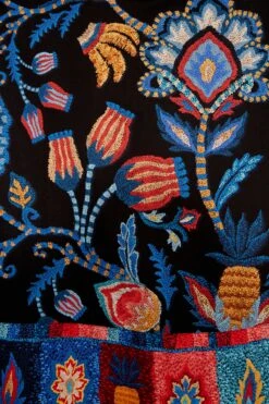 Farm Rio Black Sunset Tapestry Organic Cotton Midi Skirt -Colorful Wear Store 301874 03