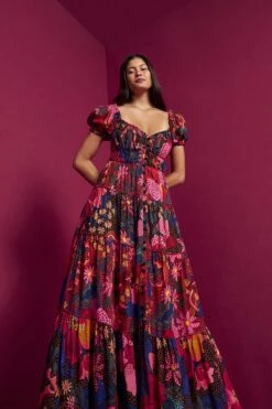 Farm Rio Mixed Wild Life Lenzing™ Ecovero™ Viscose Maxi Dress 9 Farm Rio Mixed Wild Life Lenzing™ Ecovero™ Viscose Maxi Dress -Colorful Wear Store 301881 05