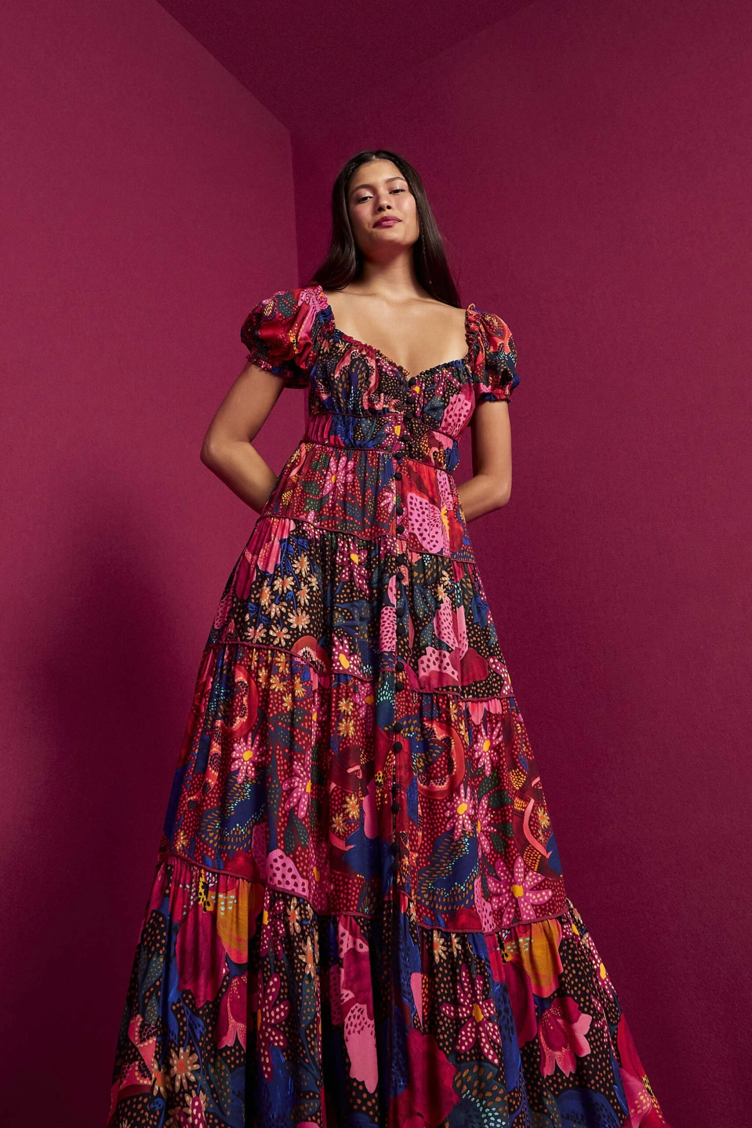 Farm Rio Mixed Wild Life Lenzing™ Ecovero™ Viscose Maxi Dress 4 Farm Rio Mixed Wild Life Lenzing™ Ecovero™ Viscose Maxi Dress - Image 4