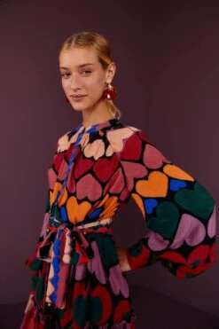 Farm Rio Full Of Hearts Mini Dress -Colorful Wear Store 301905 03