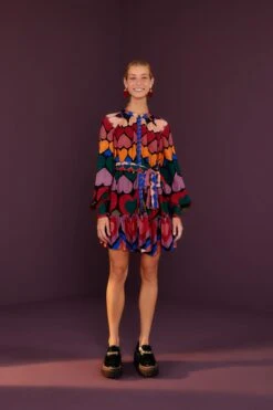 Farm Rio Full Of Hearts Mini Dress -Colorful Wear Store 301905 04