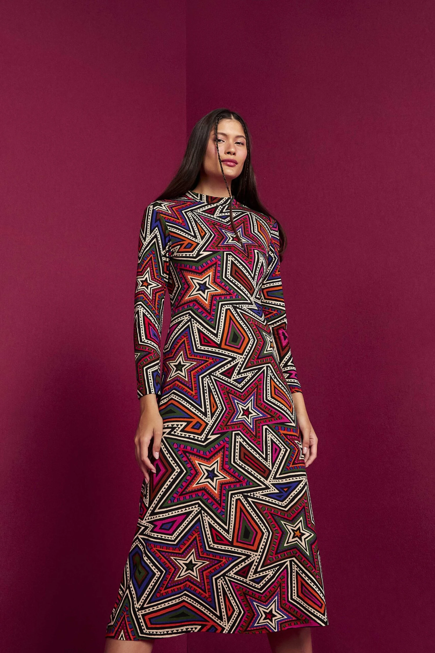 Farm Rio Mystic Trip Lenzing™ Ecovero™ Jersey Dress 1 Farm Rio Mystic Trip Lenzing™ Ecovero™ Jersey Dress