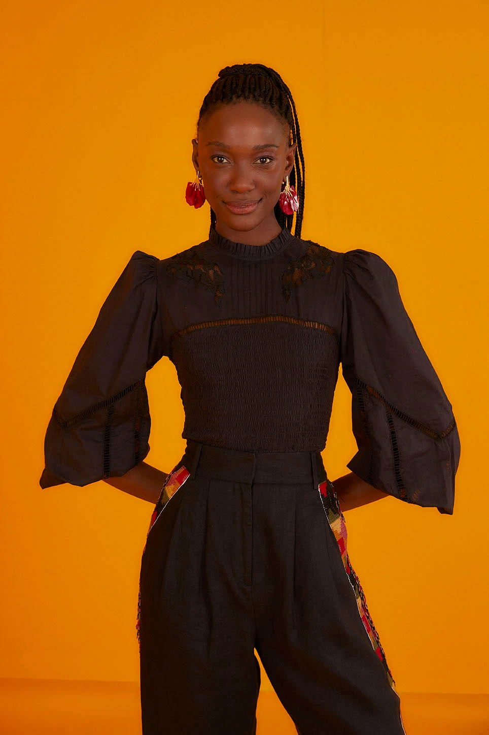 Farm Rio Black Lace Blouse 1 Farm Rio Black Lace Blouse