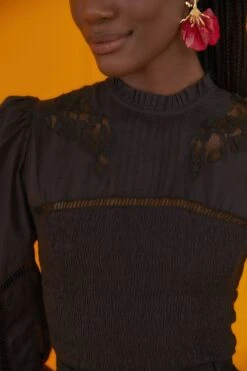 Farm Rio Black Lace Blouse 8 Farm Rio Black Lace Blouse -Colorful Wear Store 301996 03