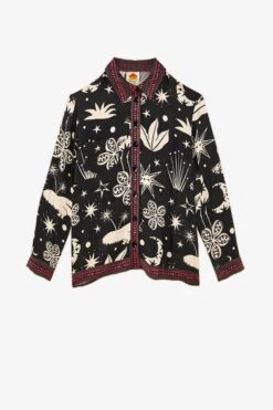 Farm Rio Black & White Cerrado Sky Shirt -Colorful Wear Store 302034 05