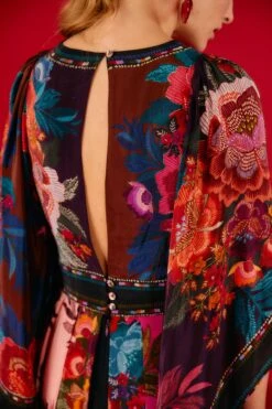 Farm Rio Flower Scarves Maxi Dress -Colorful Wear Store 302323 03