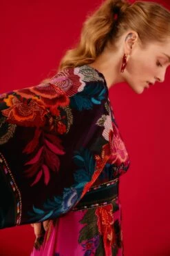 Farm Rio Flower Scarves Maxi Dress -Colorful Wear Store 302323 05