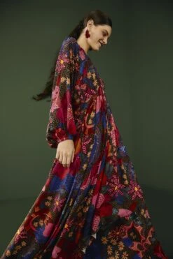 Farm Rio Black Wild Life Lenzing™ Ecovero™ Viscose Maxi Dress 9 Farm Rio Black Wild Life Lenzing™ Ecovero™ Viscose Maxi Dress -Colorful Wear Store 302684 04