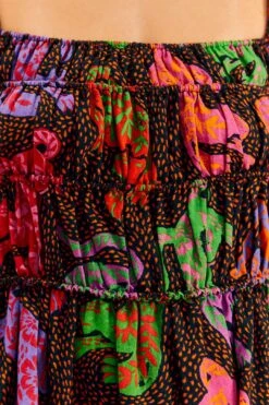 Farm Rio Black Wild Leopards Mini Dress 8 Farm Rio Black Wild Leopards Mini Dress -Colorful Wear Store 303763 04