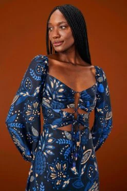 Farm Rio Black Macaw Forest Midi Dress 8 Farm Rio Black Macaw Forest Midi Dress -Colorful Wear Store 303774 03