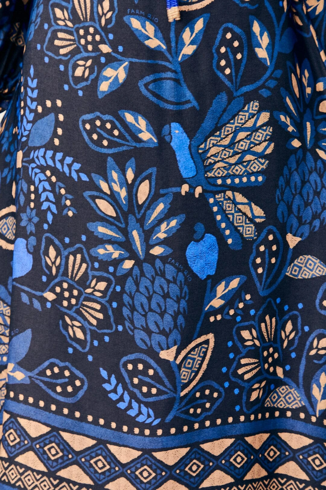 Farm Rio Black Macaw Forest Midi Dress 5 Farm Rio Black Macaw Forest Midi Dress - Image 5