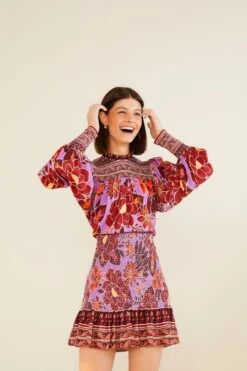 Farm Rio Sweet Floral Mini Dress 7 Farm Rio Sweet Floral Mini Dress -Colorful Wear Store 303775 03