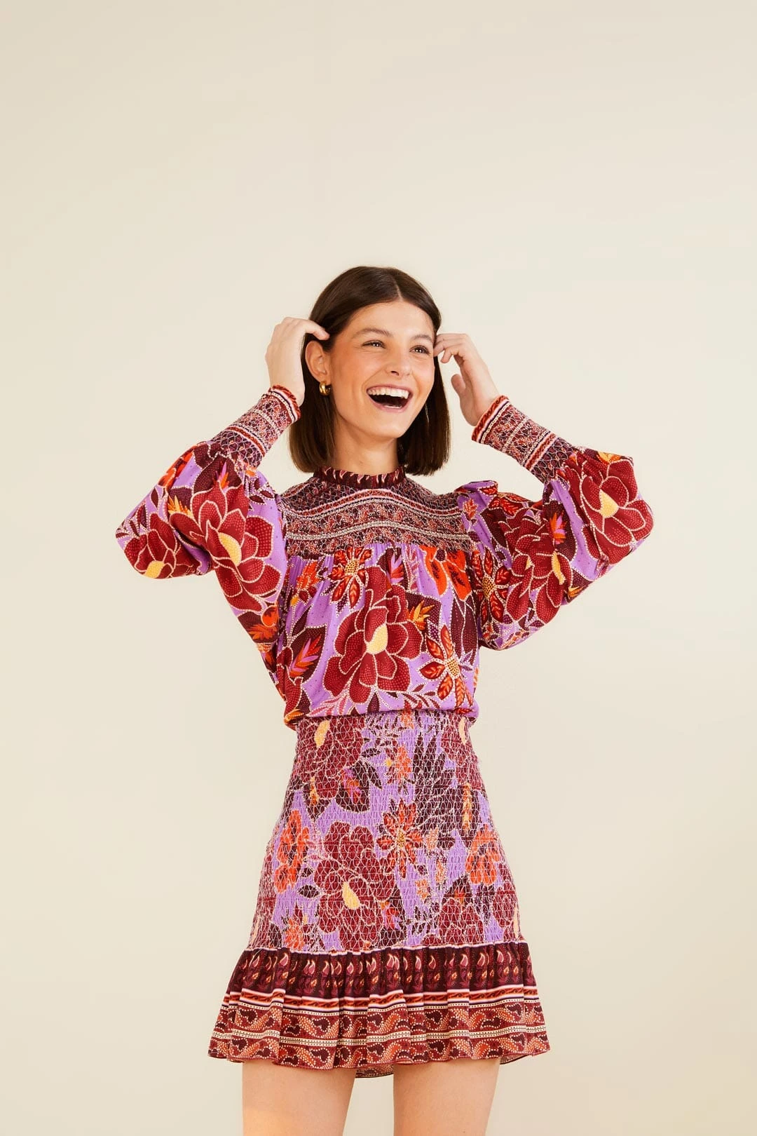 Farm Rio Sweet Floral Mini Dress 3 Farm Rio Sweet Floral Mini Dress - Image 3