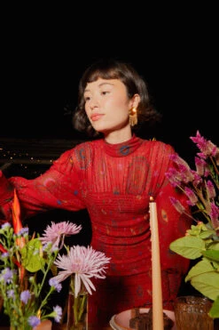 Farm Rio Red Mystic Night Midi Dress 9 Farm Rio Red Mystic Night Midi Dress -Colorful Wear Store 303778 04