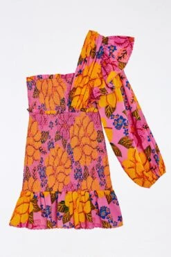 Farm Rio Flowers Garden One Shoulder Mini Dress -Colorful Wear Store 303791 06