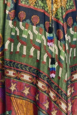 Farm Rio Shiny Mixed Scarves Cut Out Midi Dress 13 Farm Rio Shiny Mixed Scarves Cut Out Midi Dress -Colorful Wear Store 303802 05