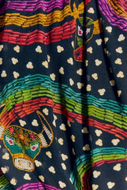 Farm Rio Rainbow Oxen Mini Dress 9 Farm Rio Rainbow Oxen Mini Dress -Colorful Wear Store 303807 05