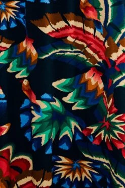 Farm Rio Black Chevron Forest Lenzing™ Ecovero™ Viscose Dress -Colorful Wear Store 303809 05