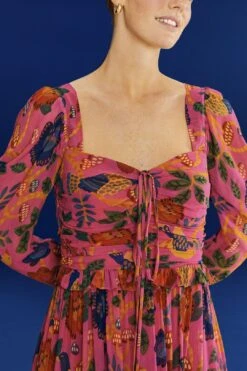 Farm Rio Pink Sweet Forest Maxi Dress -Colorful Wear Store 303818 03