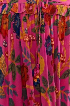 Farm Rio Pink Sweet Forest Maxi Dress -Colorful Wear Store 303818 05