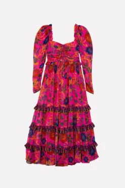 Farm Rio Pink Sweet Forest Maxi Dress -Colorful Wear Store 303818 06