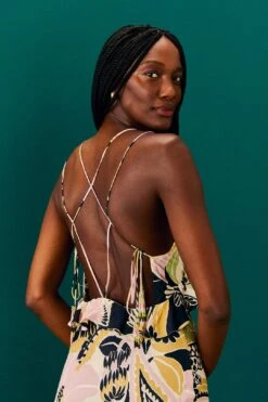 Farm Rio Sand Vintage Forest Lenzing™ Ecovero™ Viscose Midi Dress -Colorful Wear Store 303824 03