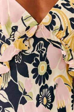 Farm Rio Sand Vintage Forest Lenzing™ Ecovero™ Viscose Midi Dress -Colorful Wear Store 303824 05