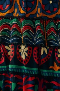 Farm Rio Black Night Sky Maxi Skirt 10 Farm Rio Black Night Sky Maxi Skirt -Colorful Wear Store 303828 05