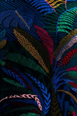 Farm Rio Amazonia Night Lenzing™ Ecovero™ Viscose Midi Dress -Colorful Wear Store 303850 04