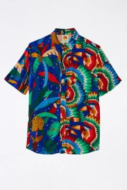 Farm Rio Mixed Blue Prints Unisex Shirt -Colorful Wear Store 303855 06