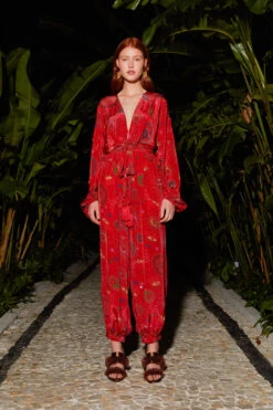 Farm Rio Red Mystic Night Jumpsuit -Colorful Wear Store 303866 04
