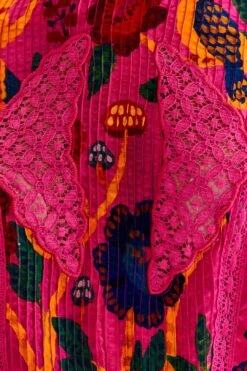 Farm Rio Pink Sweet Forest Blouse -Colorful Wear Store 303876 04