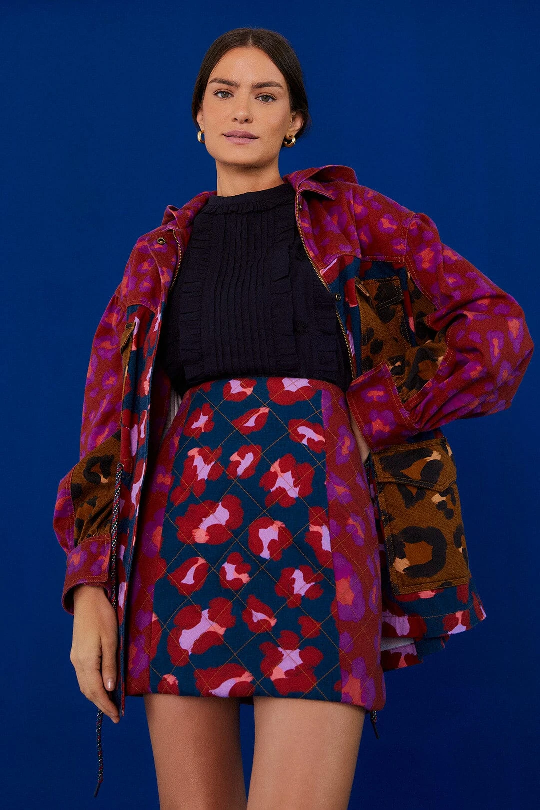 Farm Rio Mixed Leopards Mini Skirt 3 Farm Rio Mixed Leopards Mini Skirt - Image 3