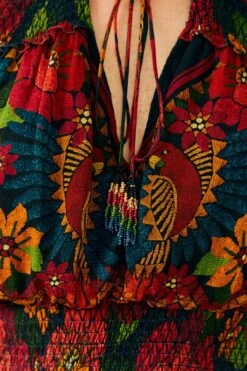 Farm Rio Macaw Ballet Ainika Maxi Dress -Colorful Wear Store 303894 05