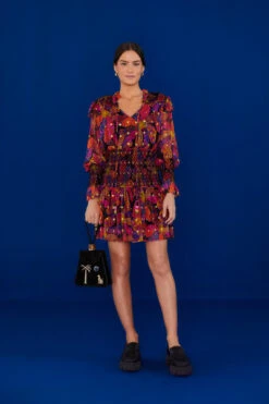 Farm Rio Black Heart Daisy Mini Dress -Colorful Wear Store 303895 01