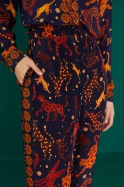 Farm Rio Navy Animal Sky Pants -Colorful Wear Store 303899 02