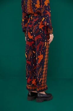 Farm Rio Navy Animal Sky Pants -Colorful Wear Store 303899 04