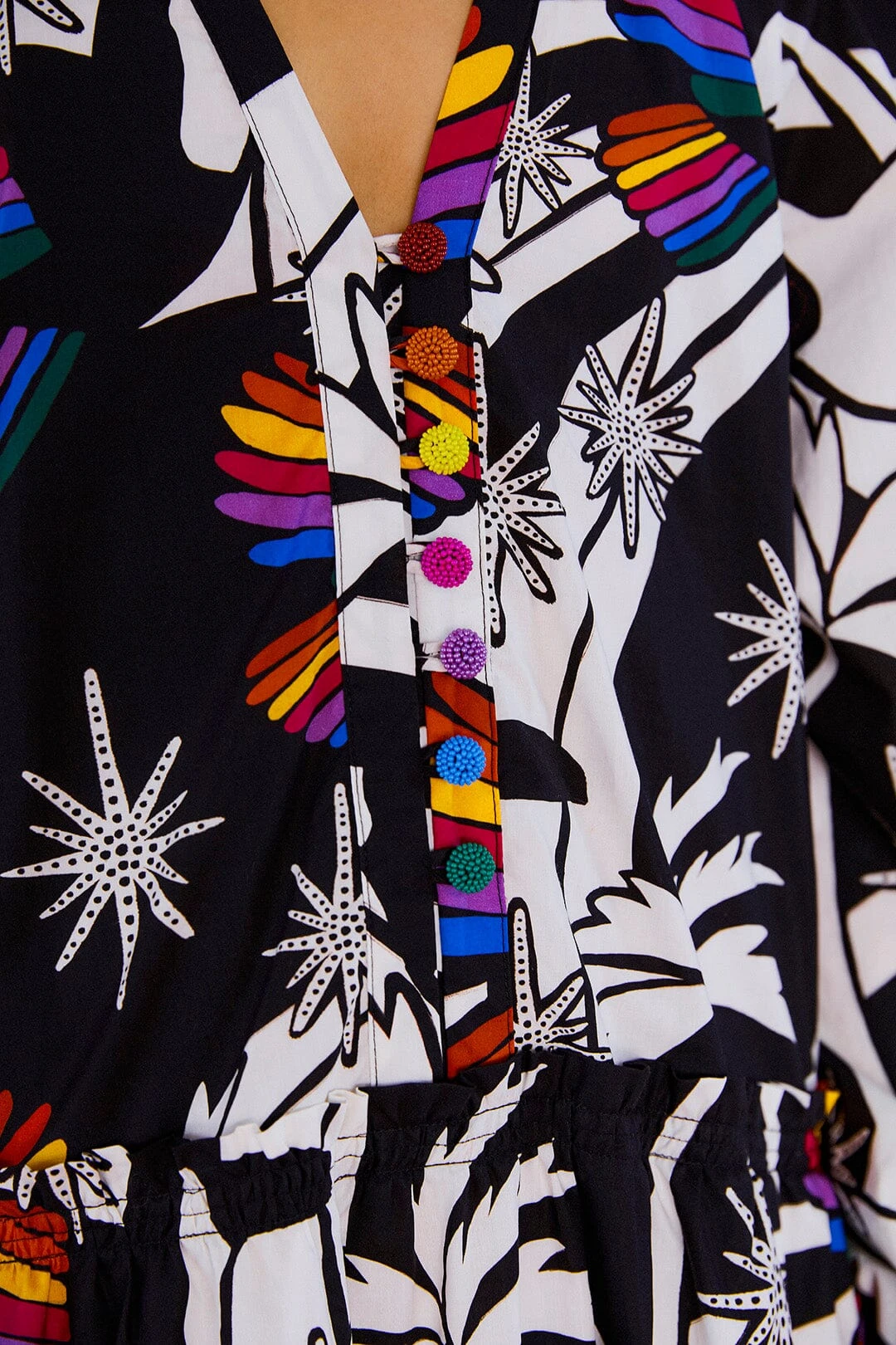 Farm Rio Toucans Wave Organic Cotton Mini Dress 4 Farm Rio Toucans Wave Organic Cotton Mini Dress - Image 4