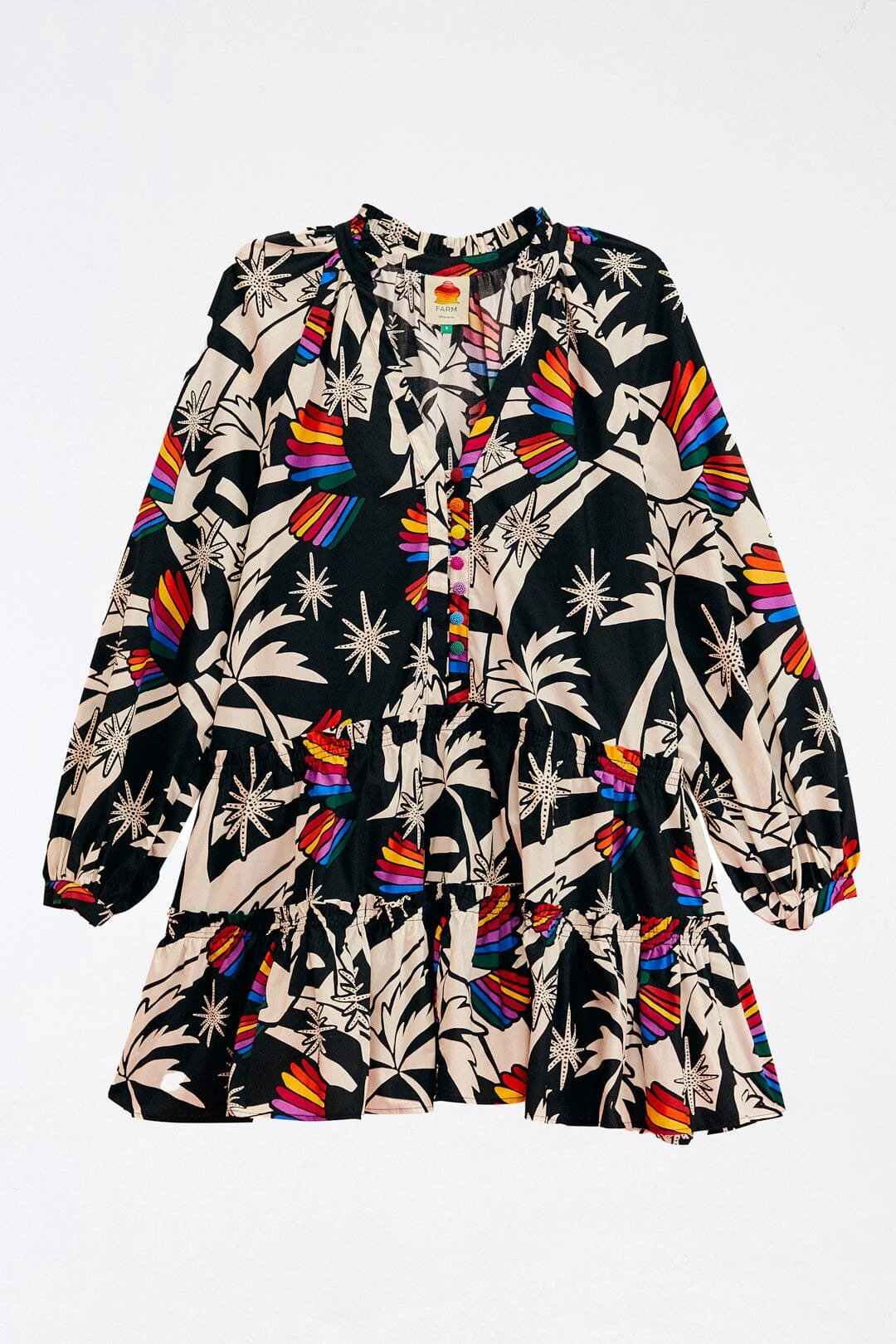 Farm Rio Toucans Wave Organic Cotton Mini Dress 5 Farm Rio Toucans Wave Organic Cotton Mini Dress - Image 5