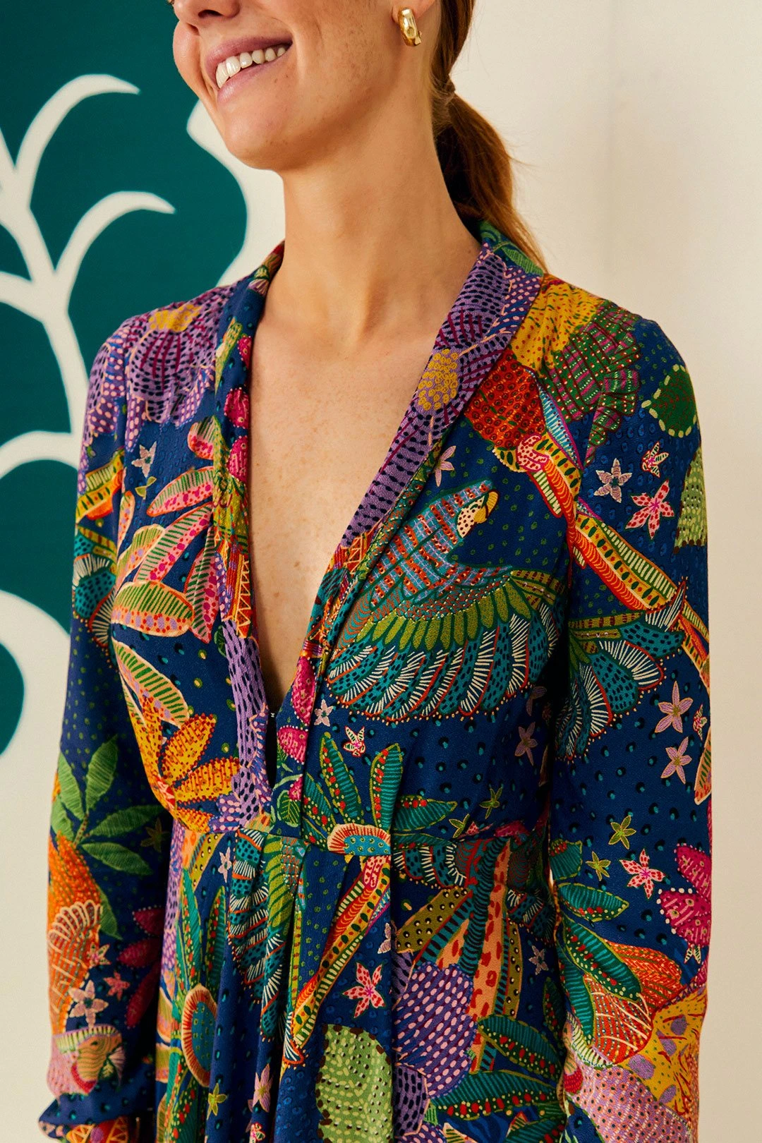 Farm Rio Navy Cool Macaw Maxi Dress 3 Farm Rio Navy Cool Macaw Maxi Dress - Image 3