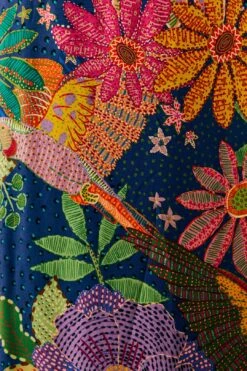 Farm Rio Navy Cool Macaw Maxi Dress 10 Farm Rio Navy Cool Macaw Maxi Dress -Colorful Wear Store 303923 05