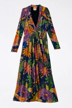 Farm Rio Navy Cool Macaw Maxi Dress 11 Farm Rio Navy Cool Macaw Maxi Dress -Colorful Wear Store 303923 06