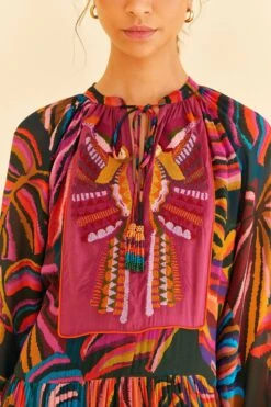 Farm Rio Graphic Foliage Embroidered Maxi Dress -Colorful Wear Store 303932 03 a90baae1 ea88 4fec bbe6 2527a69dbd1e