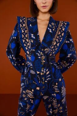 Farm Rio Black Macaw Forest Jumpsuit -Colorful Wear Store 303962 02