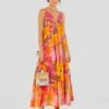 Farm Rio Mixed Pink Prints Maxi Dress