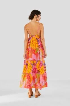 Farm Rio Mixed Pink Prints Maxi Dress -Colorful Wear Store 303980 03